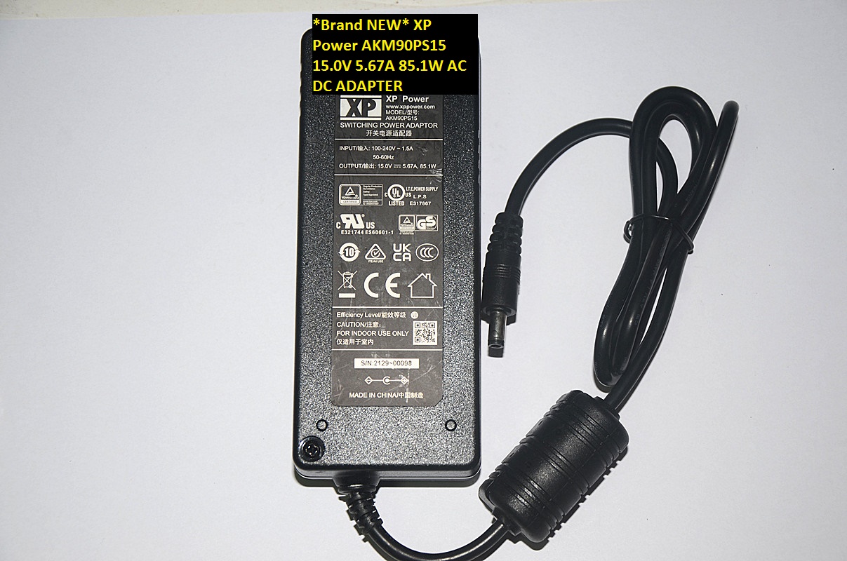 *Brand NEW* XP Power AKM90PS15 15.0V 5.67A 85.1W AC DC ADAPTER - Click Image to Close